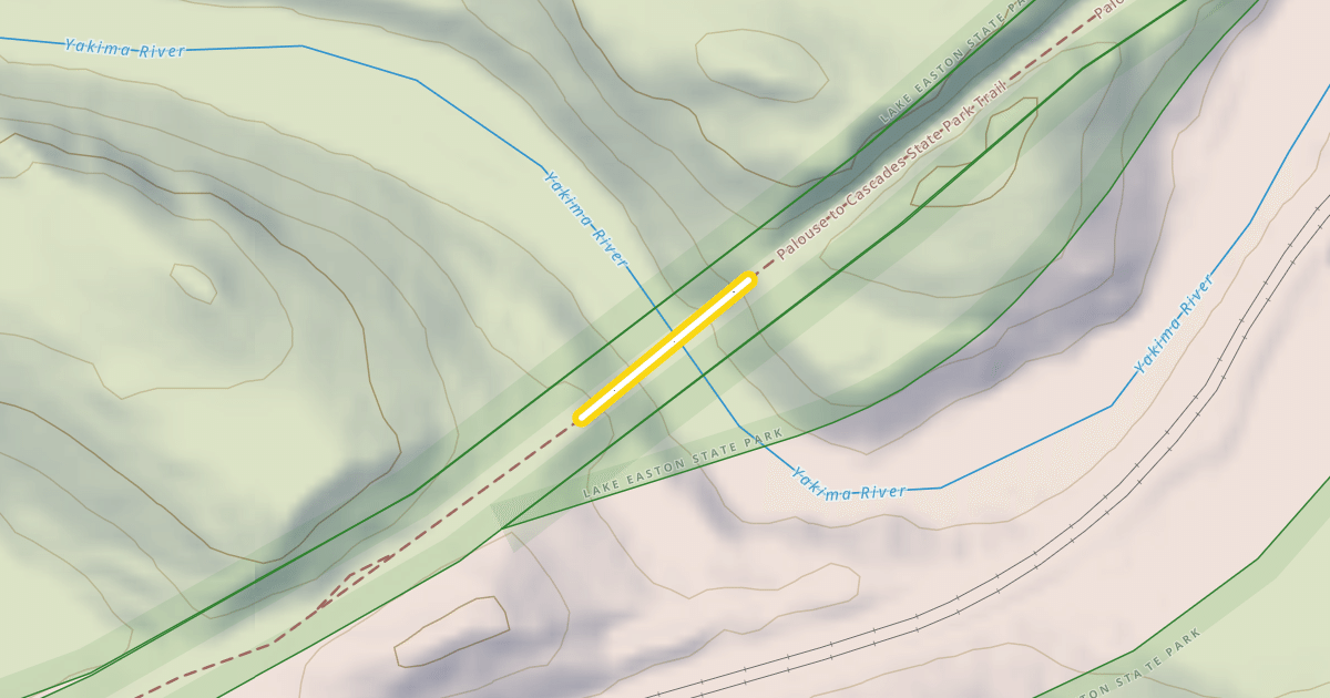 Map preview of Palouse to Cascades State Park Trail