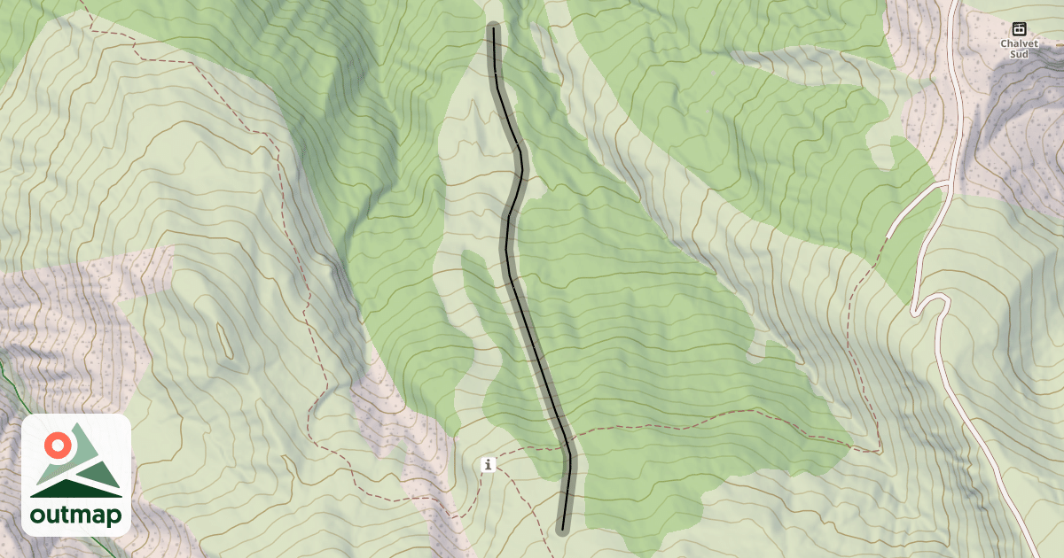 Map of Mur du Riounet