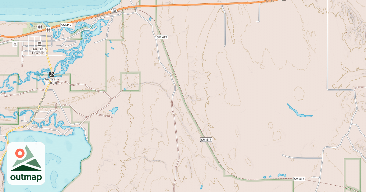 Map of Marquette-manistique Trail