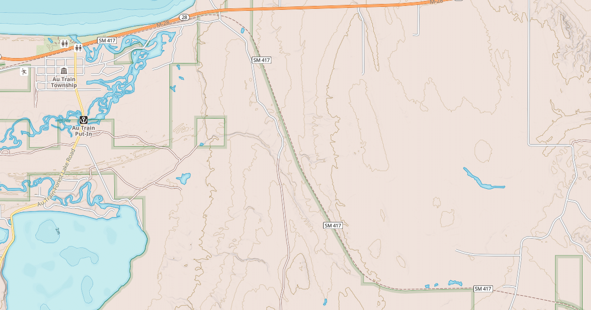 Map preview of Marquette-manistique Trail
