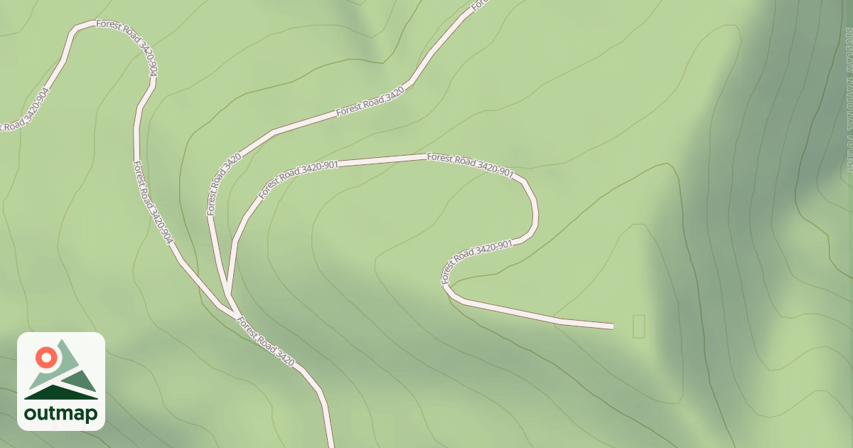 Map of USFS Motor Vehicle Use Map Roads {A56BD1EE-8914-446C-98F6-36586EB260F1}