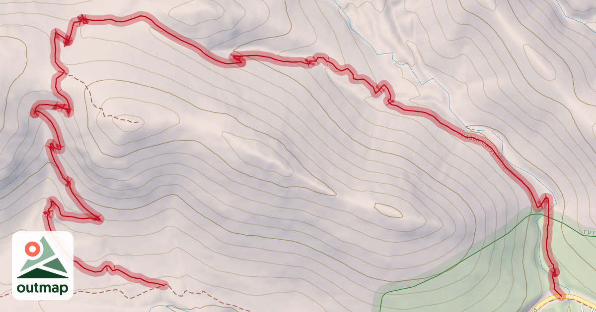 Map of Hidden Canyon Trail