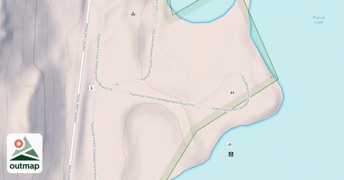 Map of PIERRE LAKE PICNIC CAMPGROUND