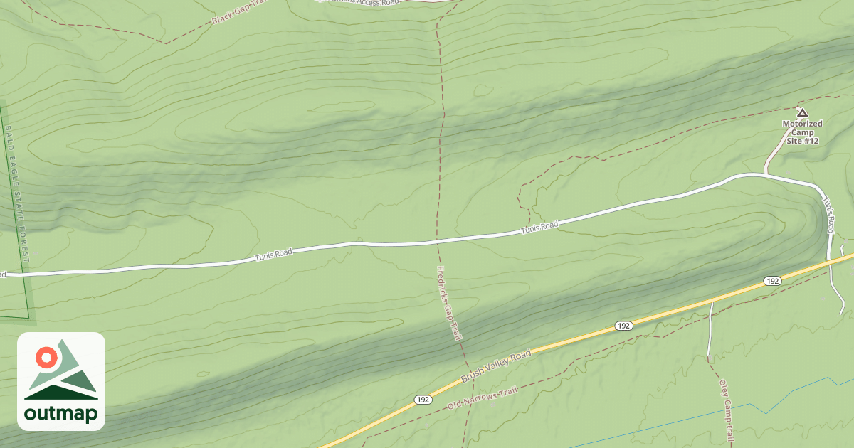 Map of Bald Eagle State Forest Snowmobile Trails