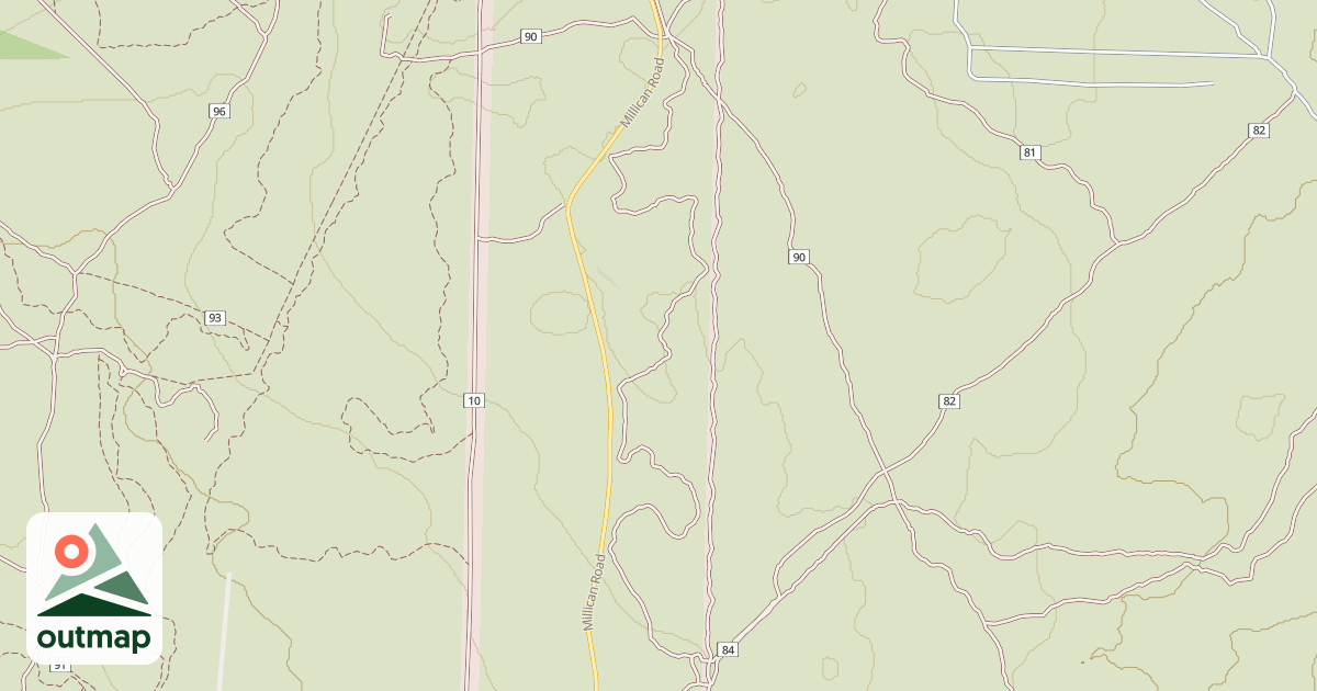 Map of Millican Plateau Tr81