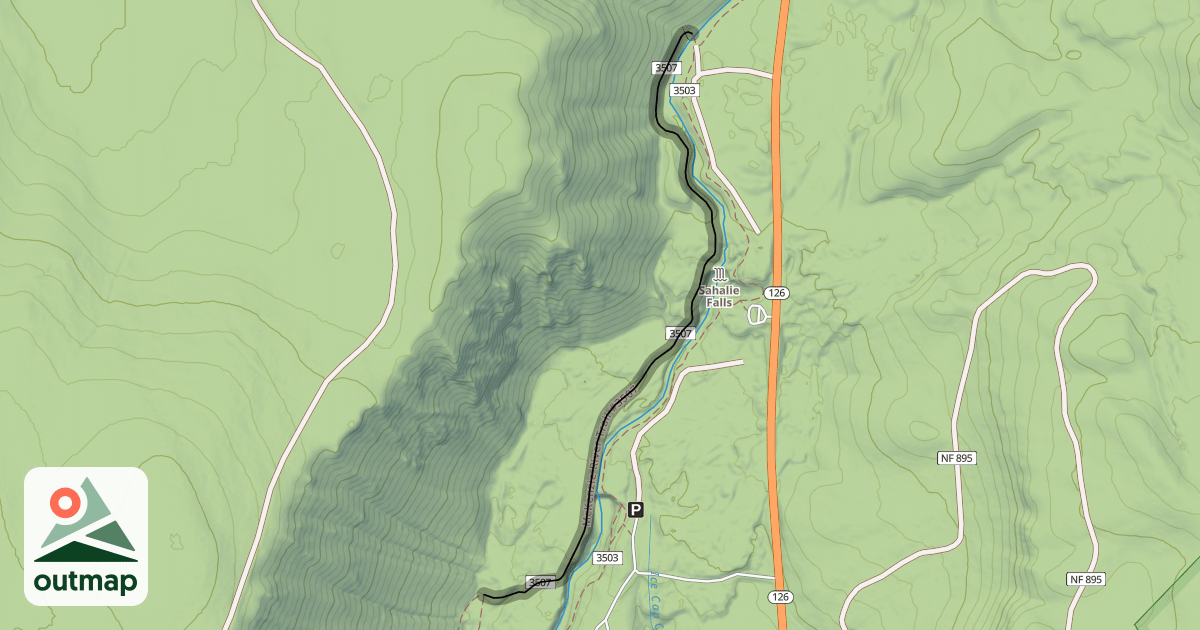Map of McKenzie River Trail #3507