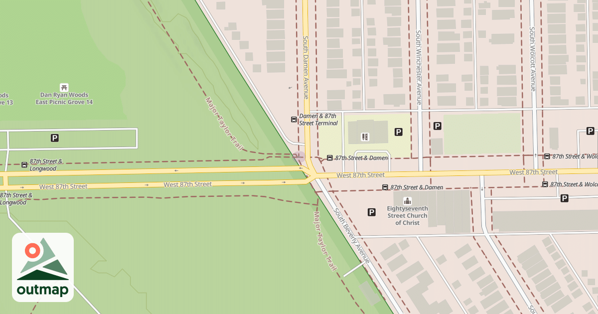Map of Major Taylor Trail