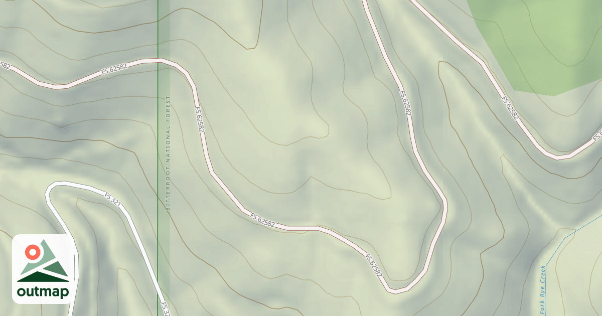 Map of (FDR) NORTH FORK RYE CREEK