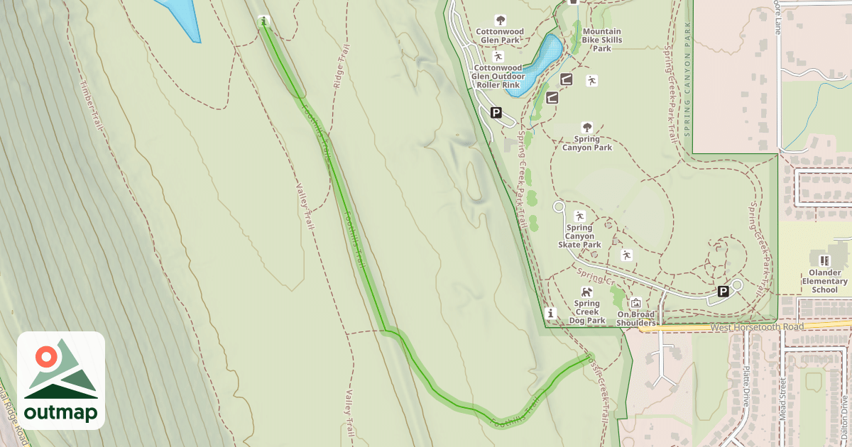 Map of Foothills Trail