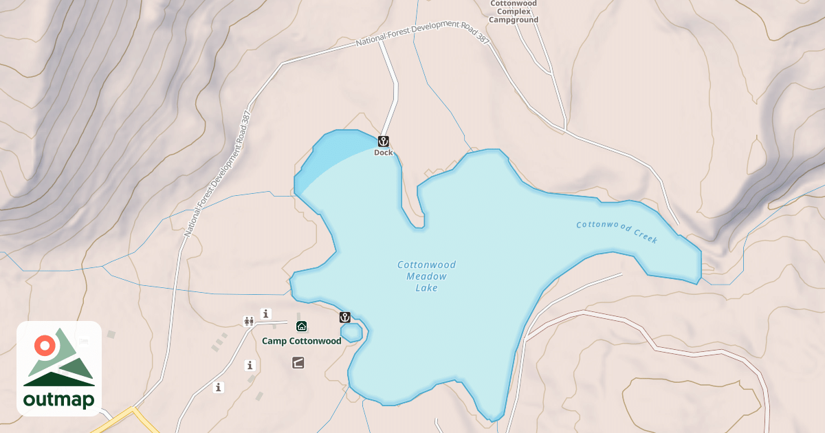 Map of COTTONWOOD CAMPSITES