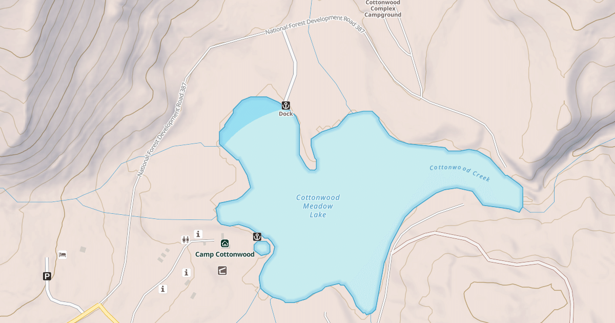 Map preview of COTTONWOOD CAMPSITES