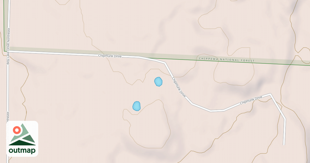 Map of CHIPMUNK DRIVE NORTHEAST