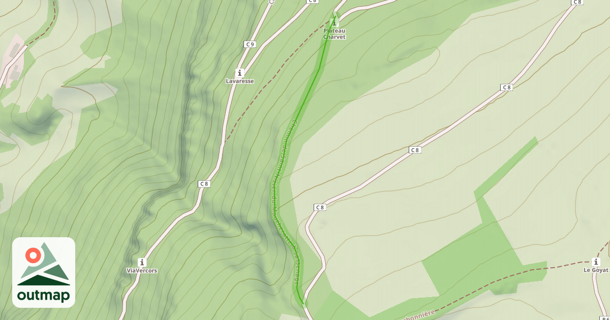 Map of Chemin de Saint-Nizier-du-Moucherotte à Sassenage