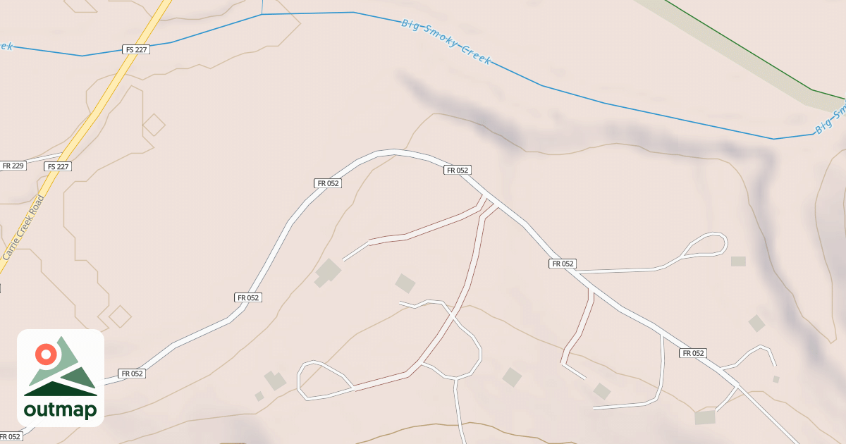 Map of BIG SMOKY SH SPUR A