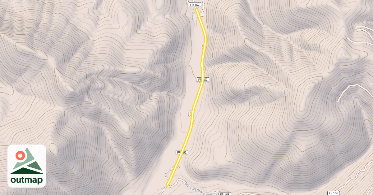 Map of Baker Creek Road