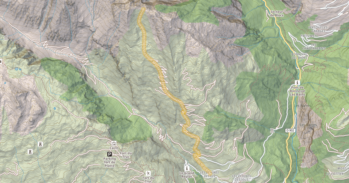 Map preview of Col de Cousset — Les Échines dessus