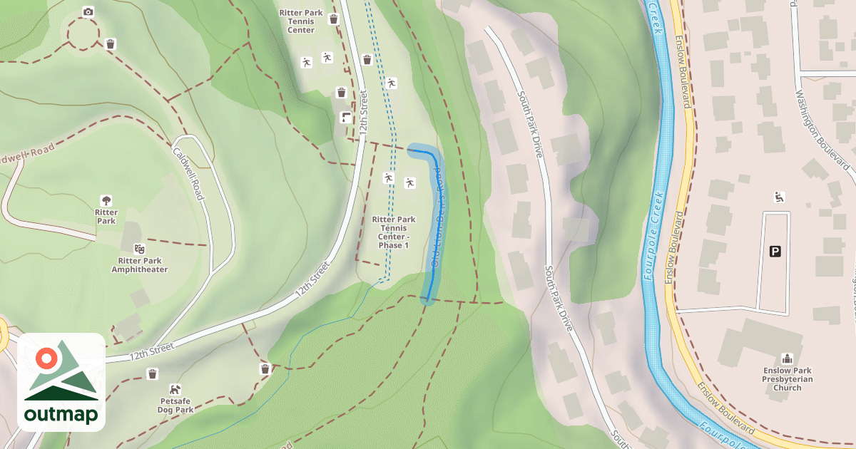 Map of Old Lion Den's Road