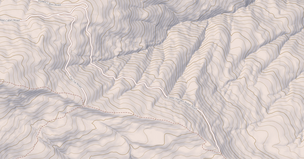 Map preview of LOWER HARDEN RIDGE