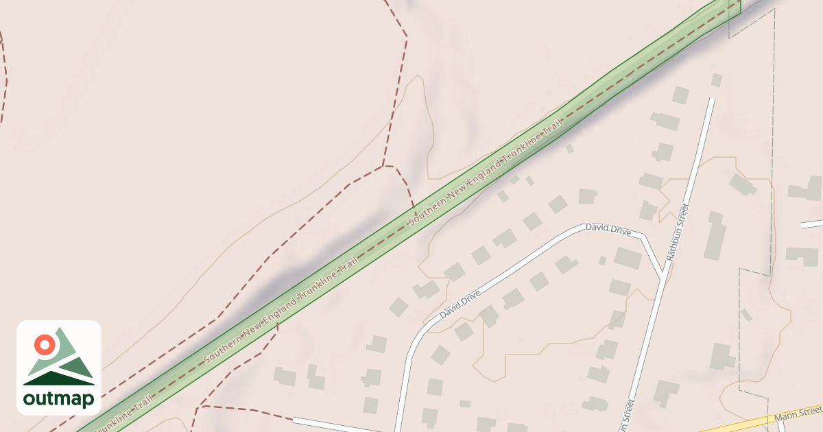 Map of Southern New England Trunkline Trail
