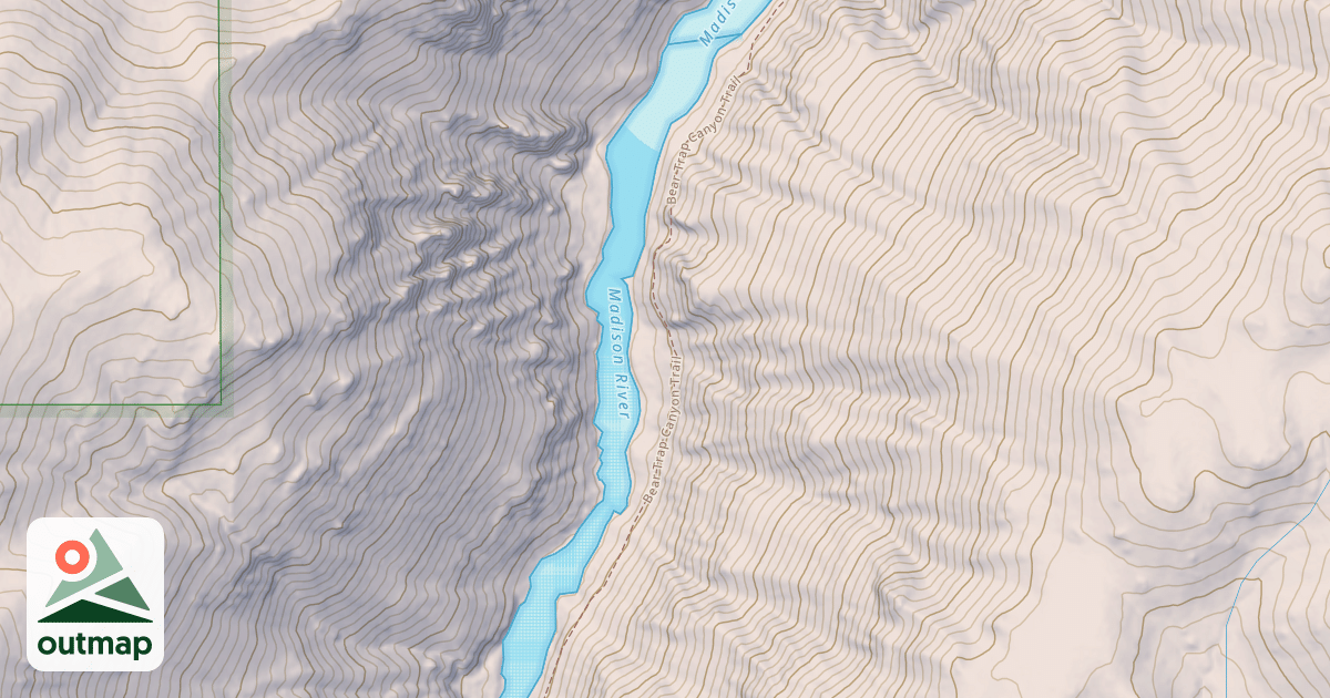 Map of Bear Trap Trail - Nrt