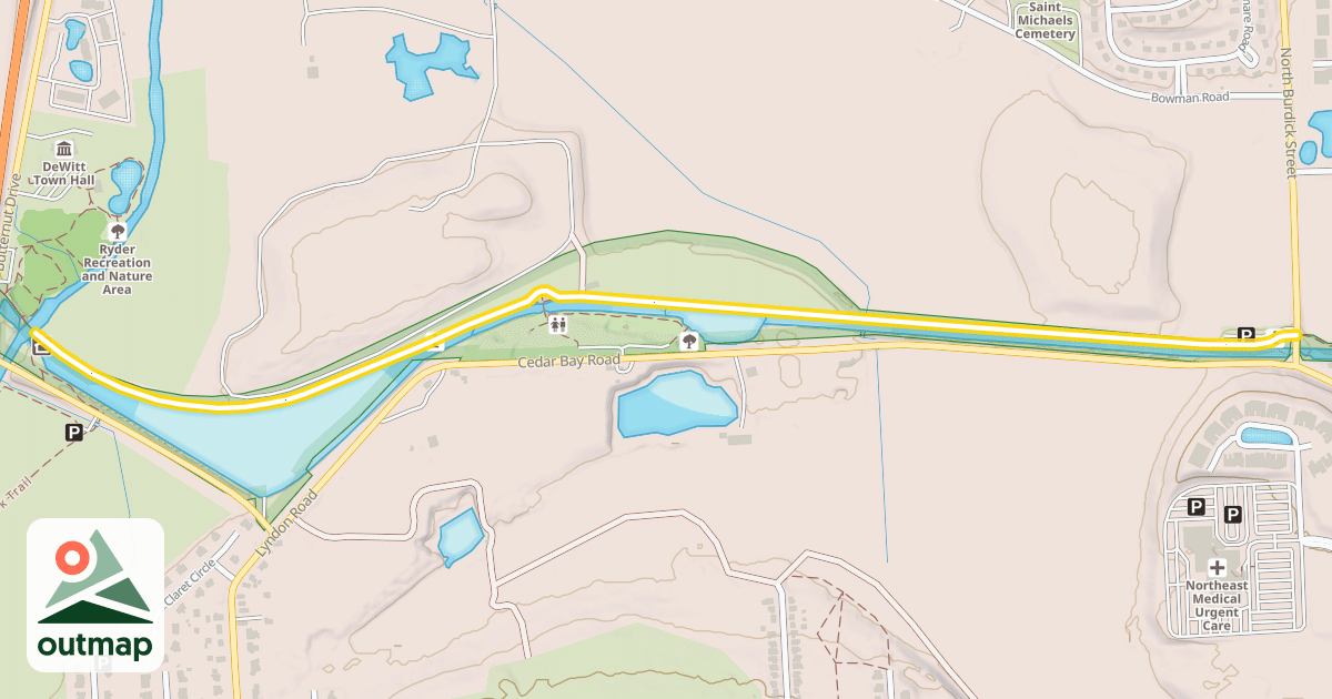 Map of Erie Canalway Trail