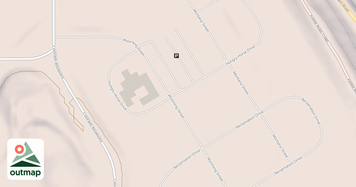 Map of HUNGRY HORSE DRIVE