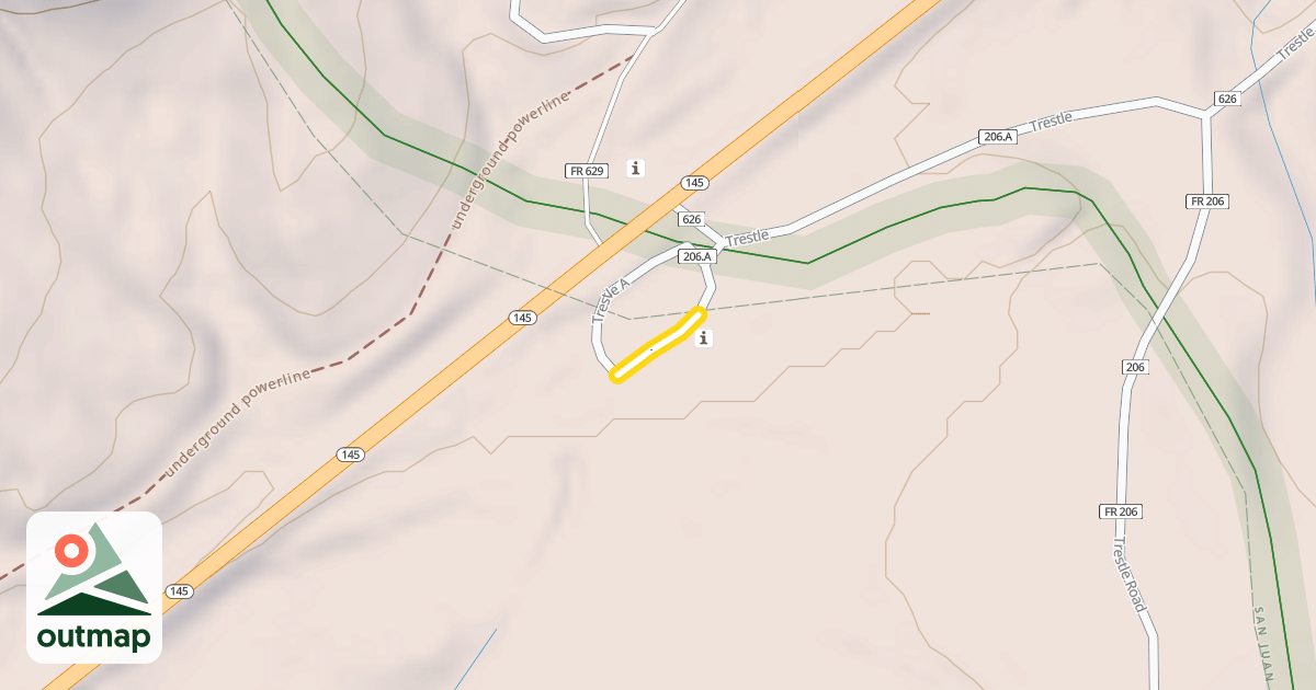 Map of Trestle A Road