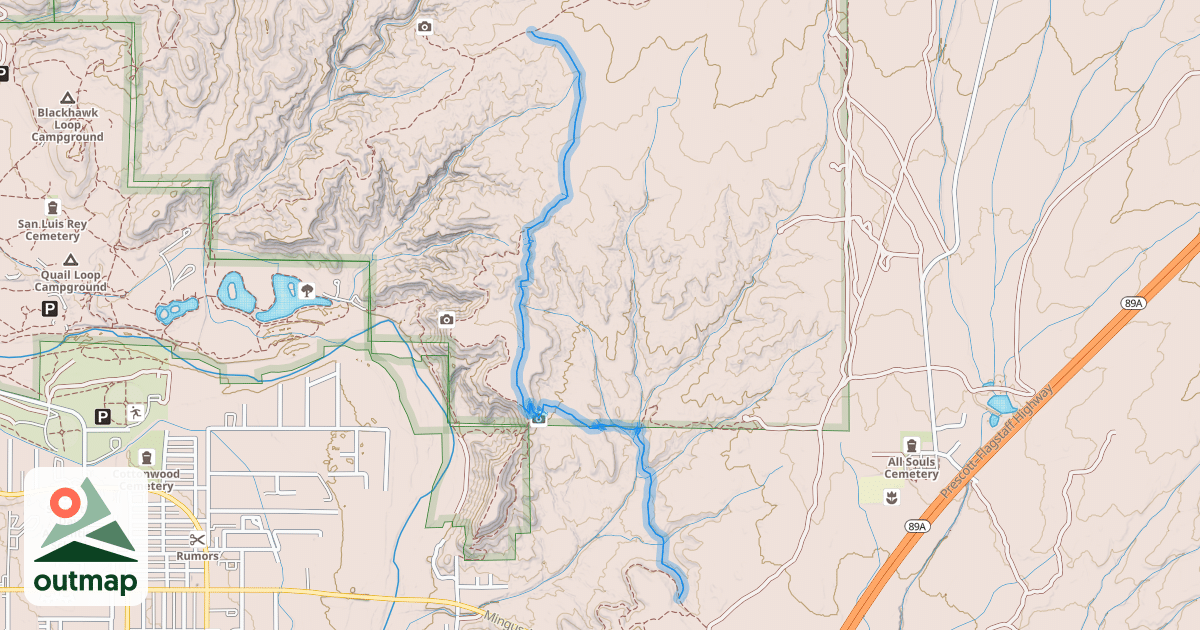Map of Bill Ensign Trail