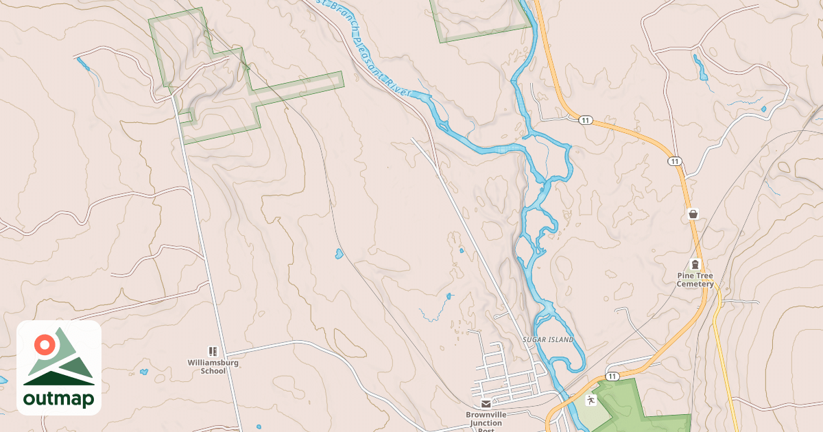 Map of Maine Statewide ATV Trails 150