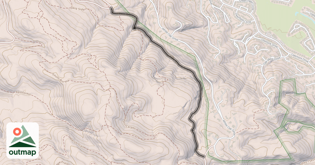 Map of Two Quarry Trail