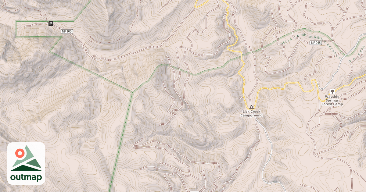 Map of Nebo Snowmobile