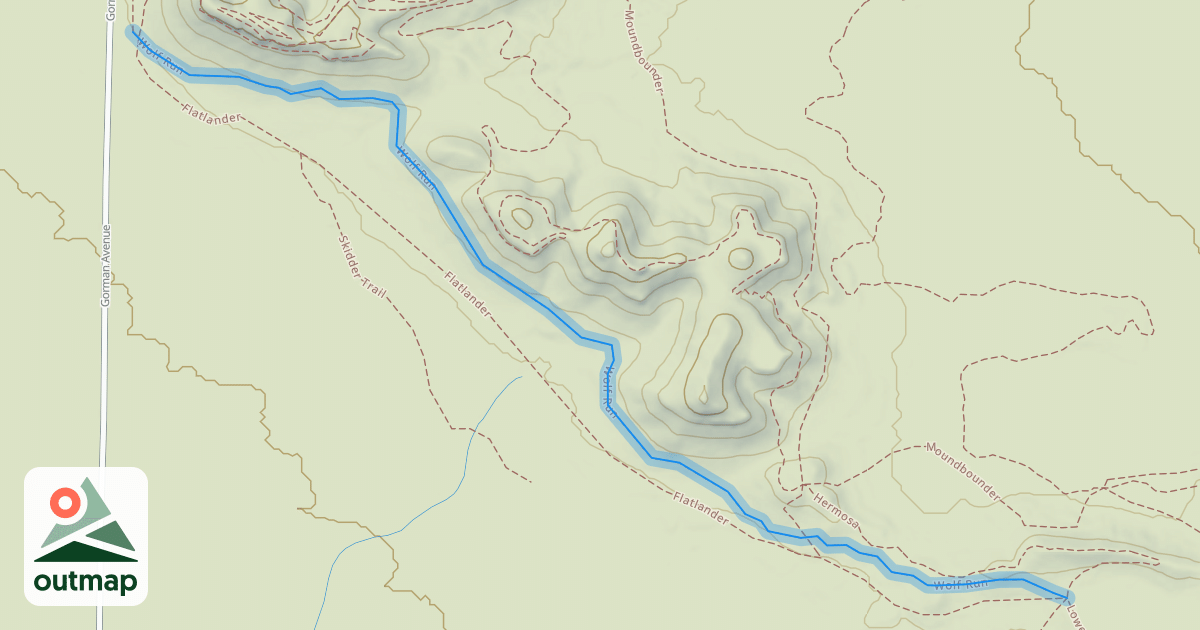 Map of Wolf Run