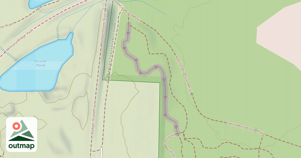 Map of Seminole Mountain Bike Trail