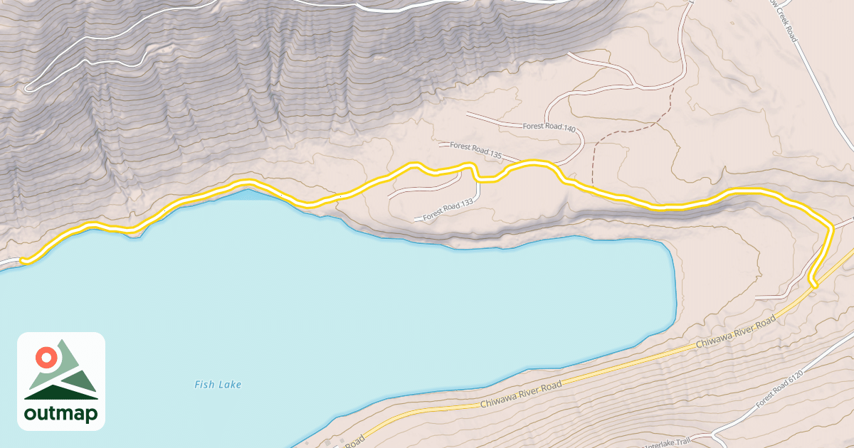 Map of Fish Lake Road