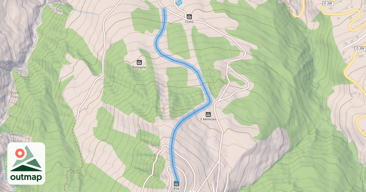 Map of Piste B
