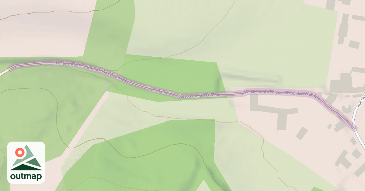 Map of Chemin rural d'en dessous du Bois Gramont