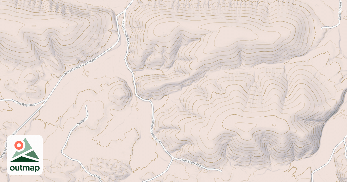 Map of BOSTON CREEK