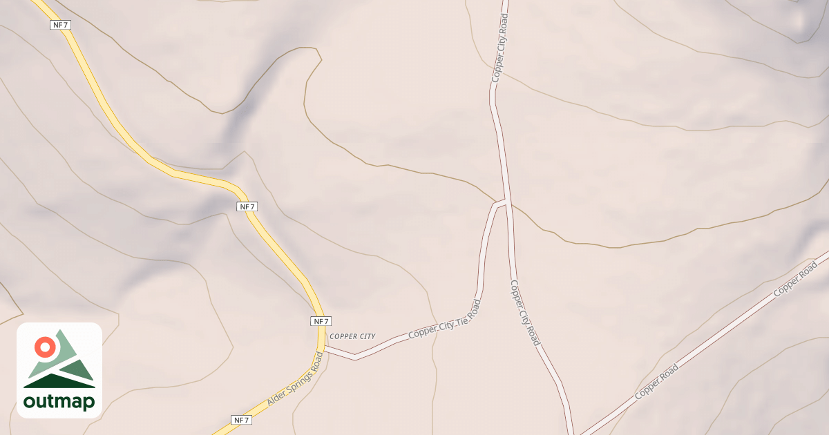 Map of COPPER CITY TIE