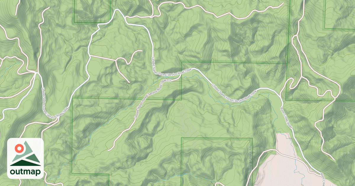 Map of BUN CREEK