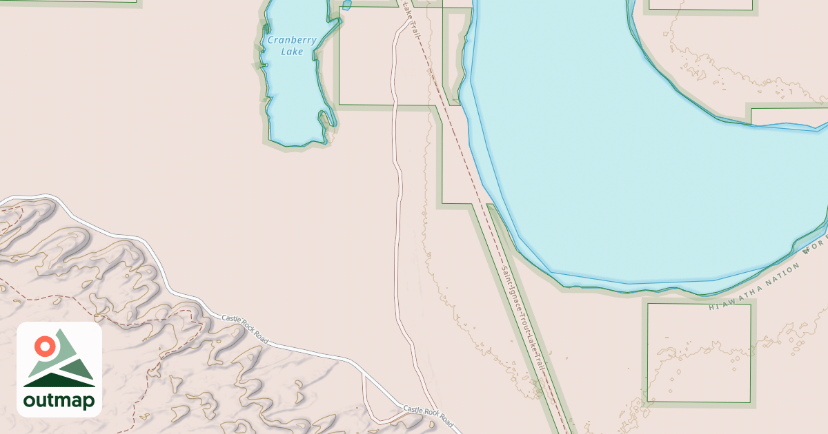 Map of CRANBERRY LAKE/OLD TOWER