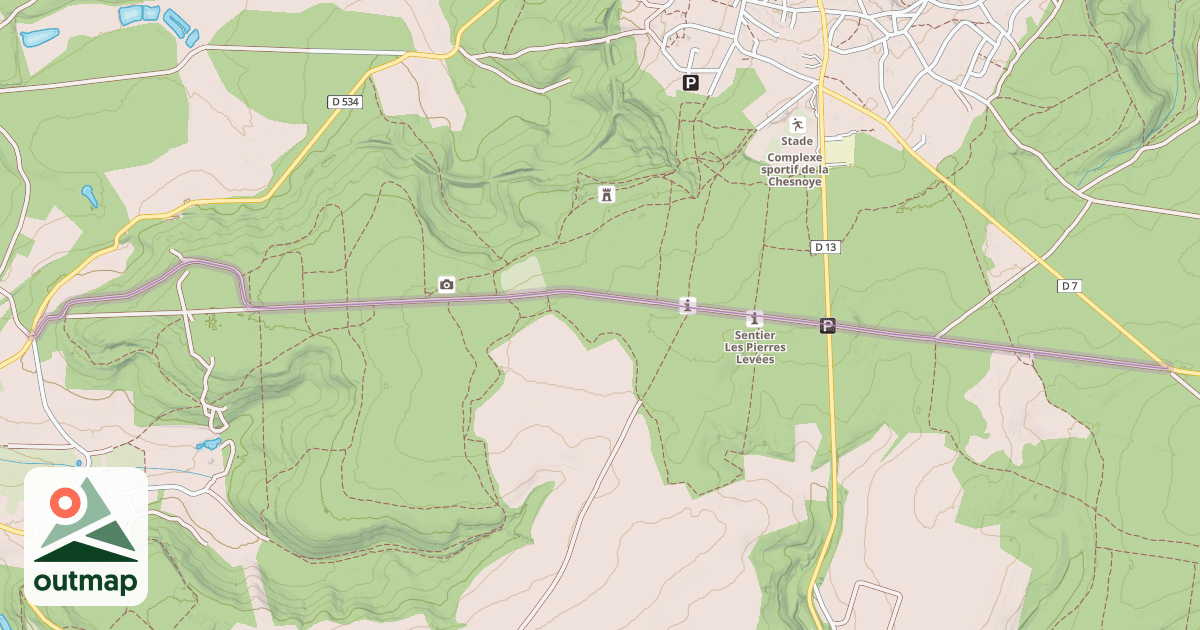 Map of Route Forestière de Barisis