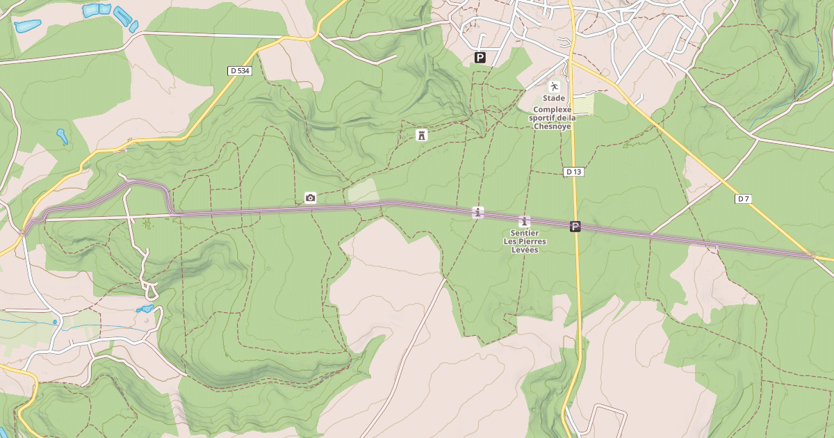 Map preview of Route Forestière de Barisis