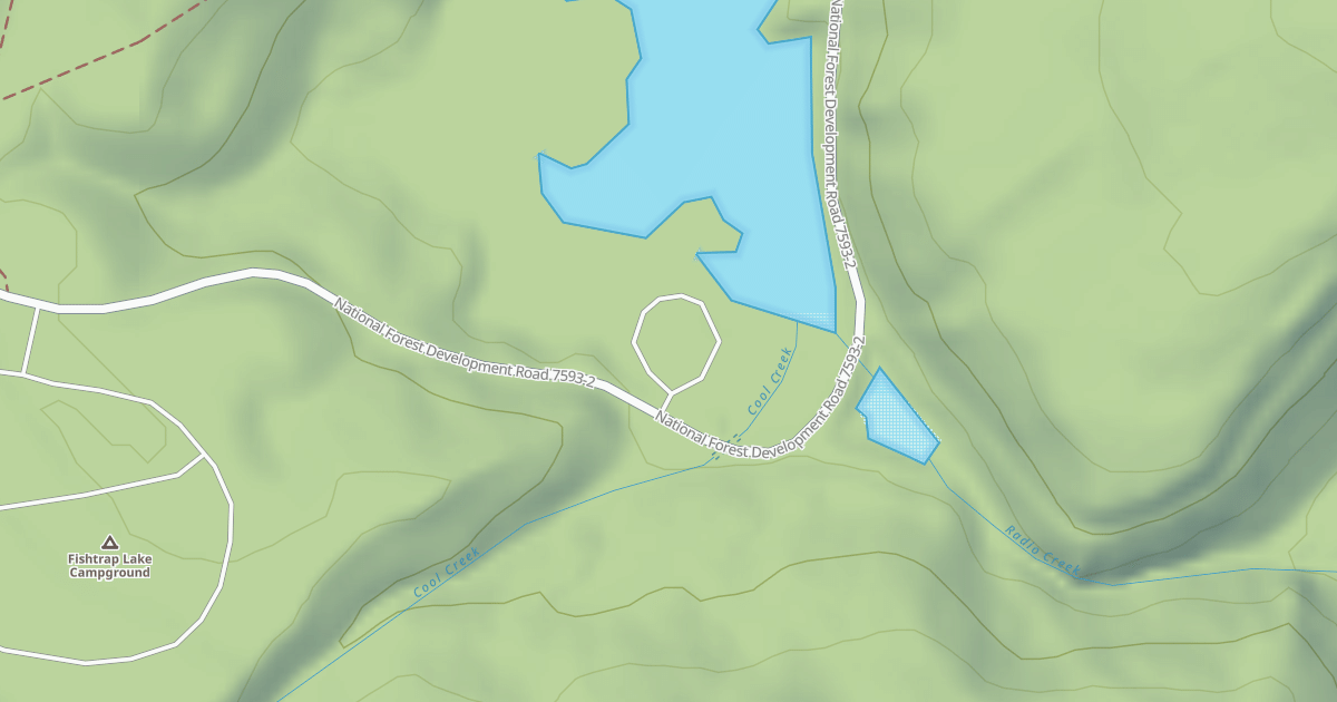 Map preview of FISHTRAP LAKE BOAT LAUNCH