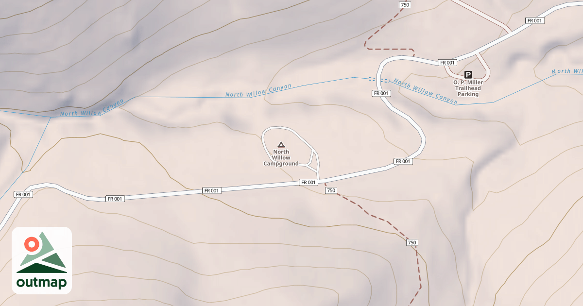 Map of O P MILLER T.H.
