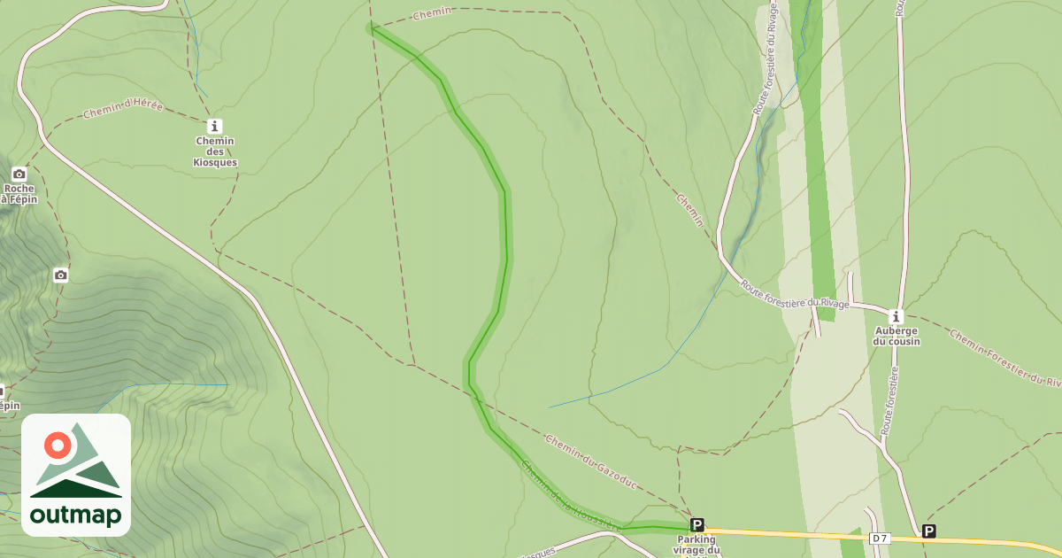 Map of Chemin de la Houssière