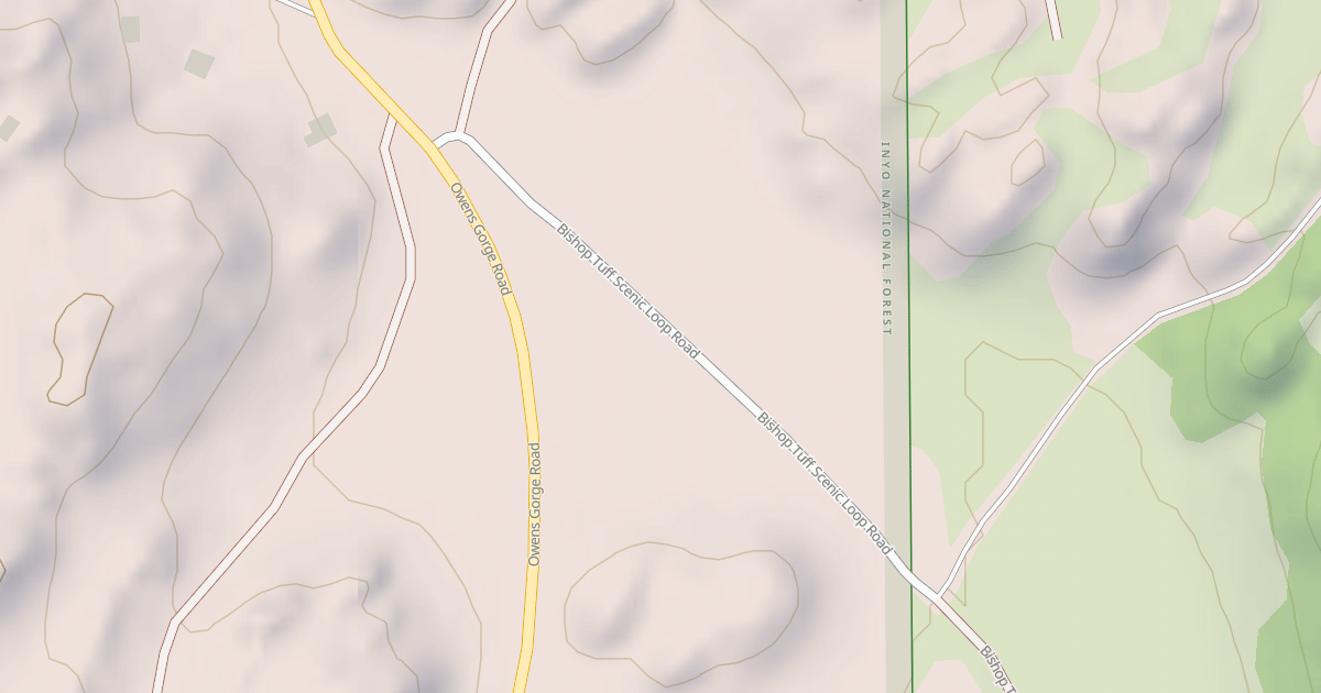 Map preview of BISHOP TUFF SCENIC LOOP