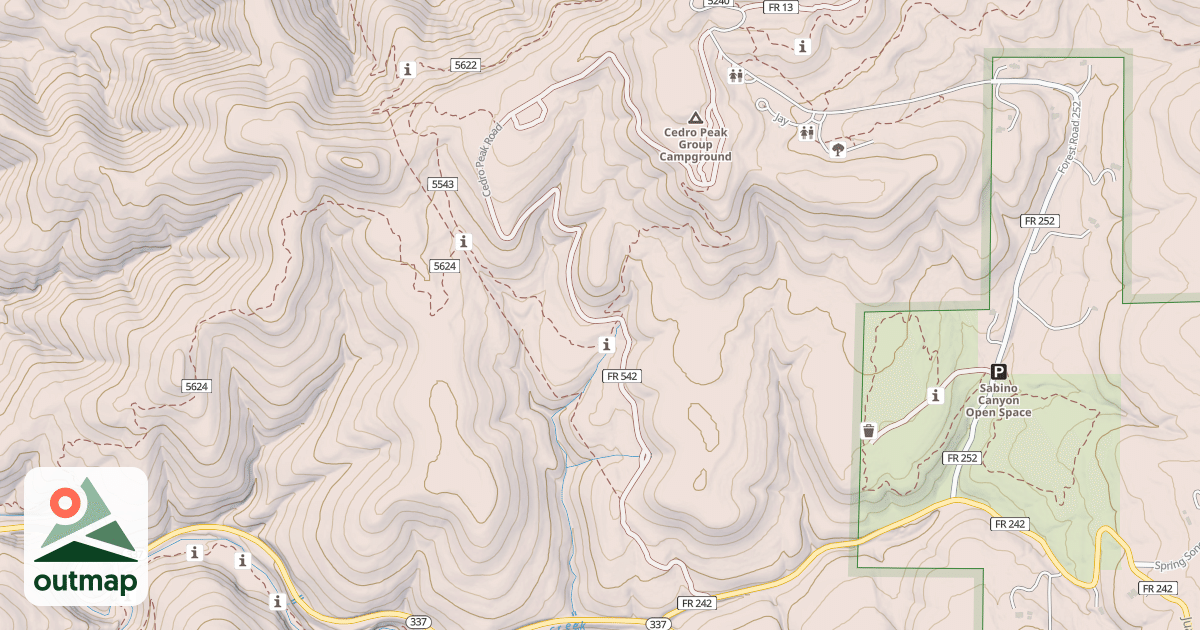 Map of CEDRO PEAK MEADOW