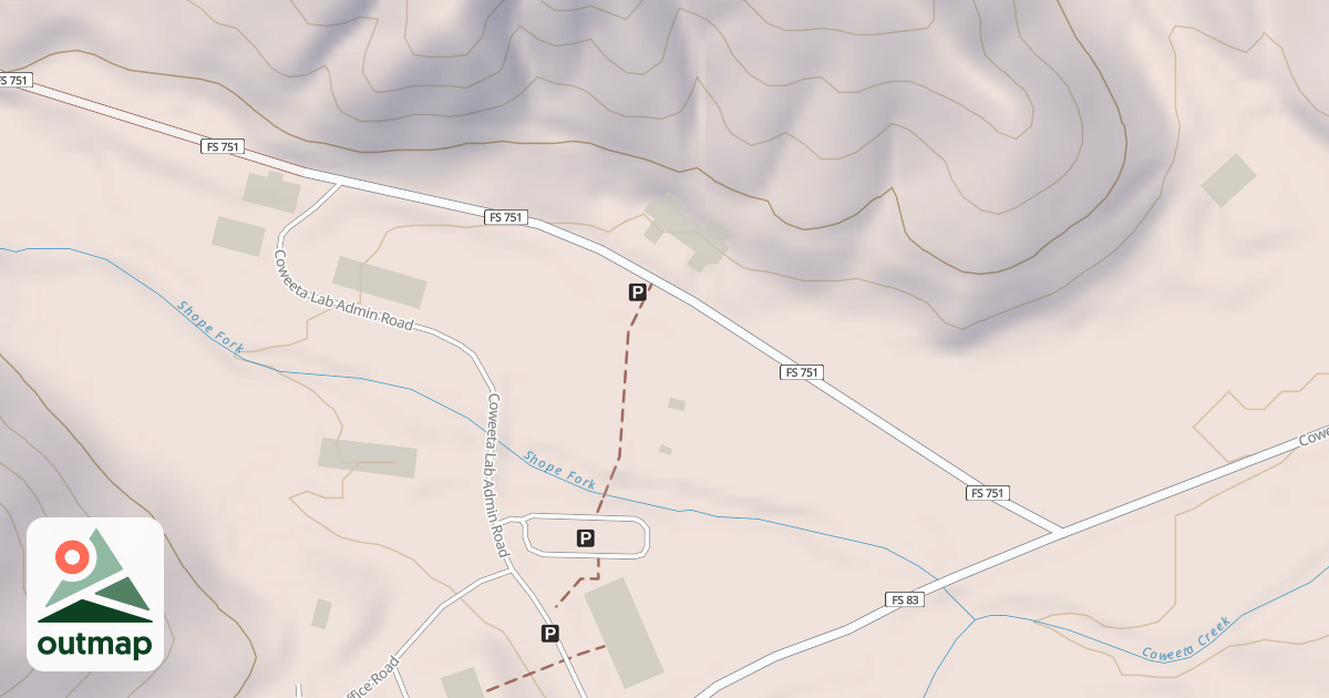 Map of SHOPE FORK