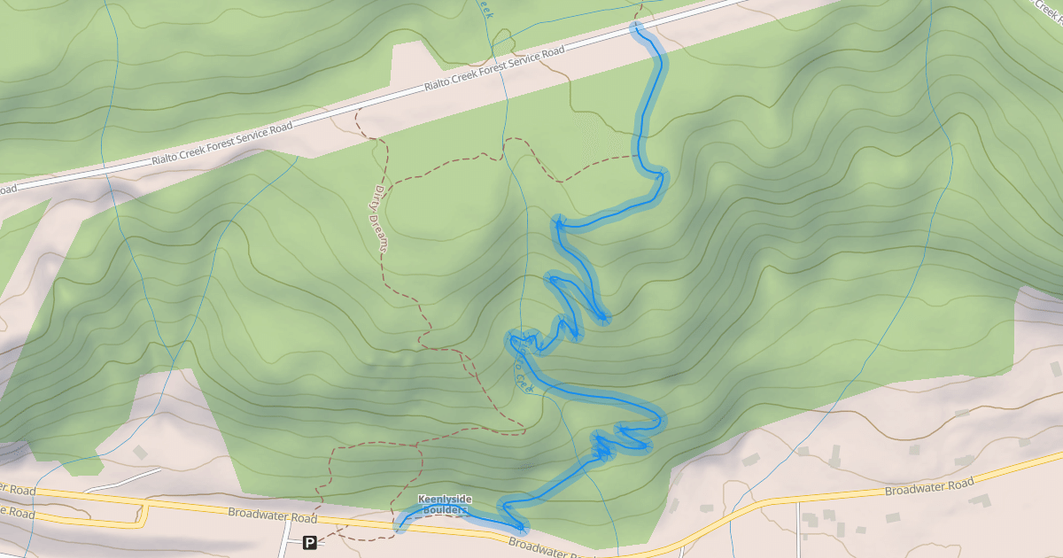 Map preview of Dirty Dreams Climb Trail