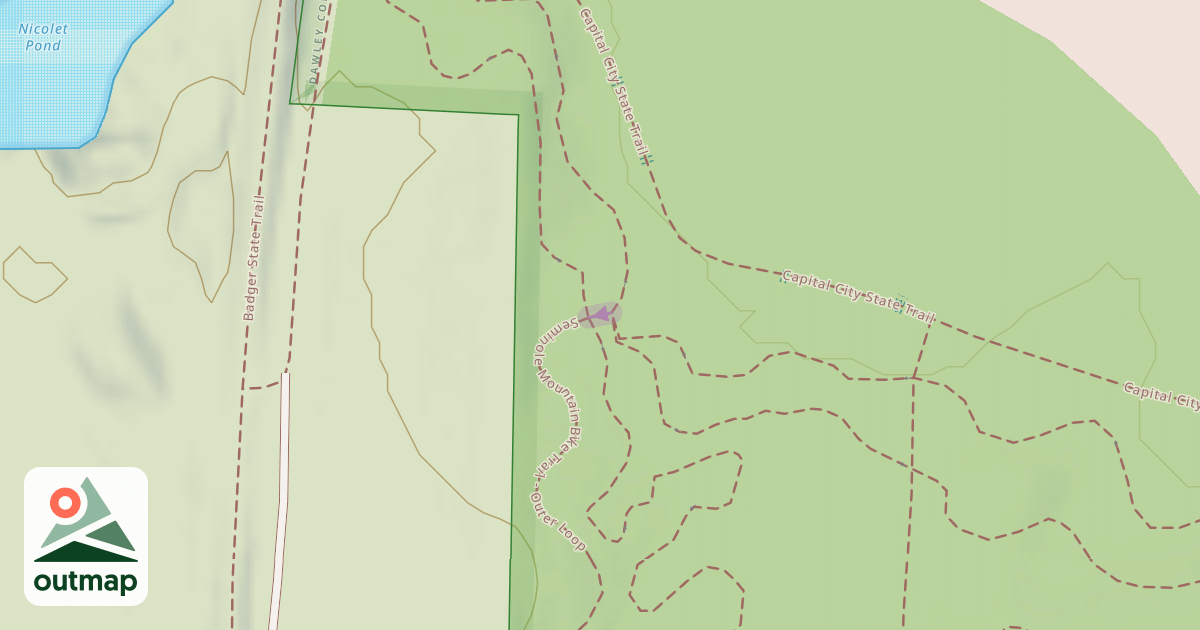 Map of Seminole Mountain Bike Trail